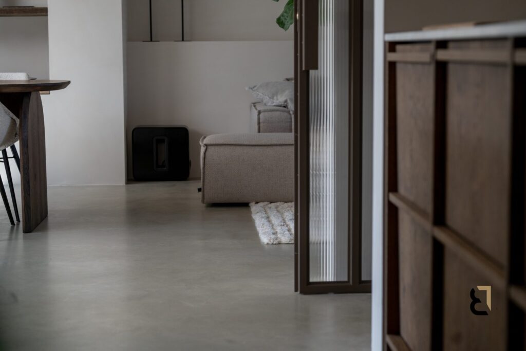 Detailfoto van woonbetonvloer in Huissen